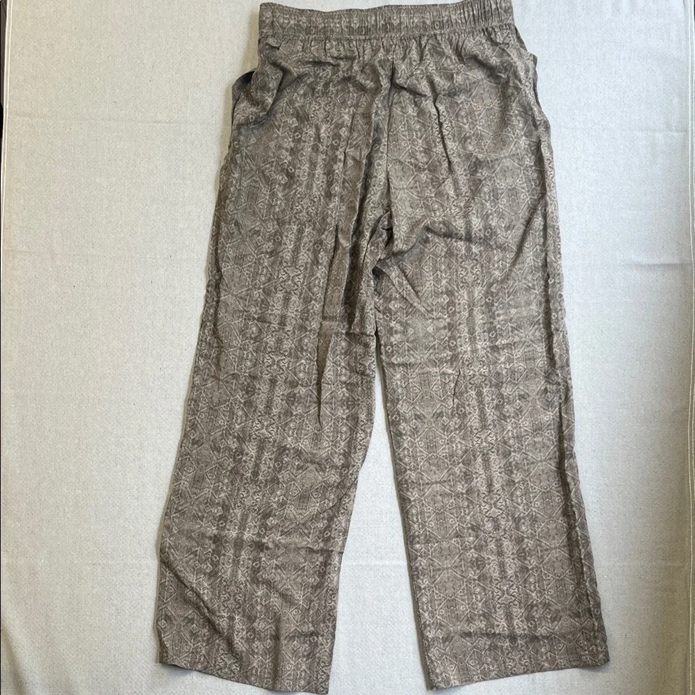Orvis Printed Wide Leg Pants Medium Elastic Waist Boho - Picture 6 of 7